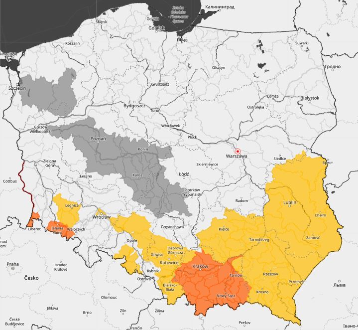 SYTUACJA HYDROLOGICZNA IMGW PIB 18.07.21