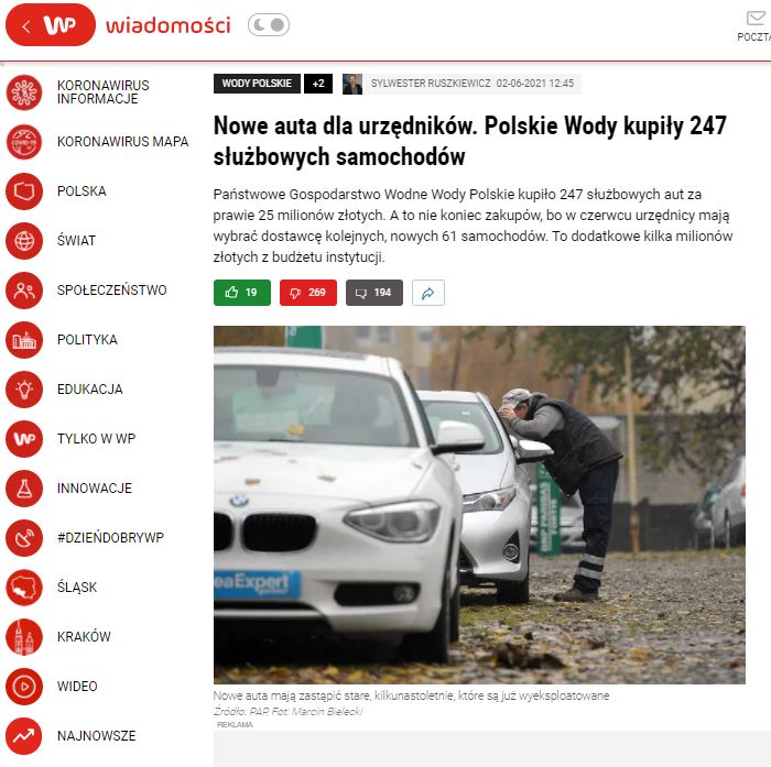 Screen WP publikacja samochody