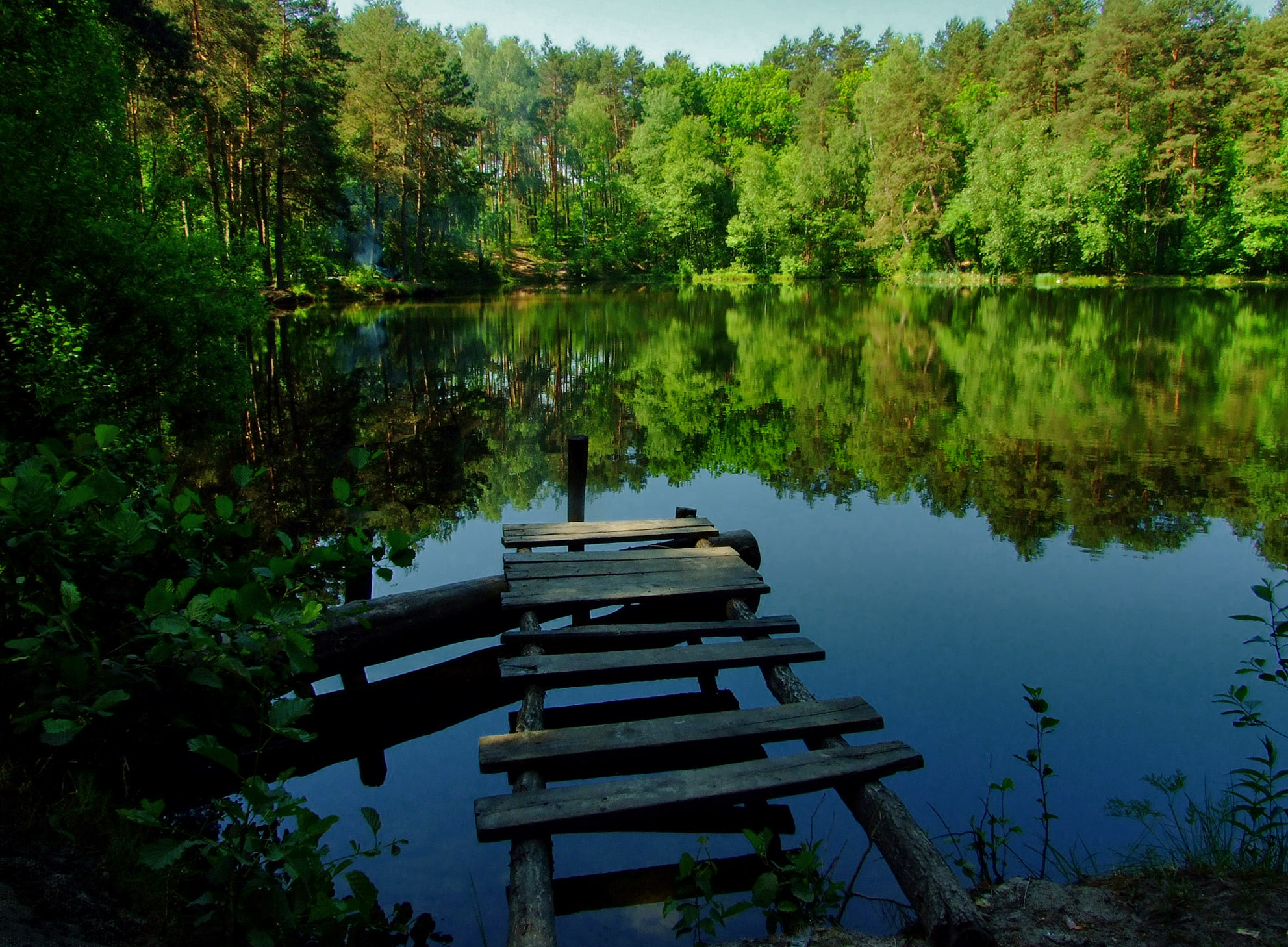 Jezioro Jasne okolice Staszowa woj witokrzyskie
